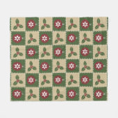 kerstgriet fleece deken (Voorkant (Horizontaal))