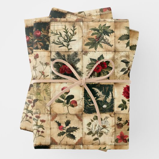 kerstgriet inpakpapier vel (In situ)