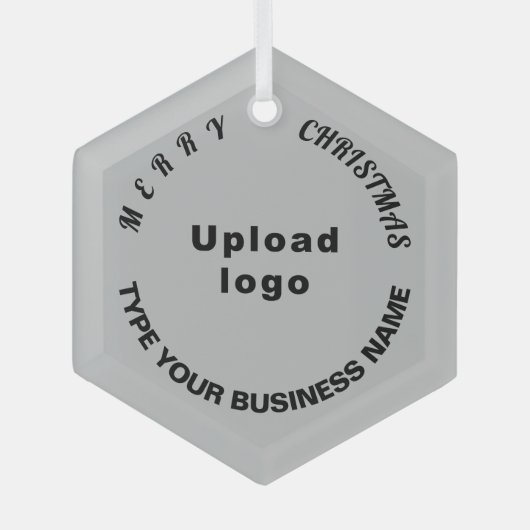 kerstgrijs glazen hexagon-versiering glas ornament (Voorkant)