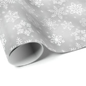 Kerstgrijs Snowflake-omslagpapier Cadeaupapier (Rol Hoek)