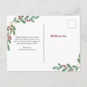 Kerstgrijs| Verhuisaankondiging Feestdagenkaart (Achterkant)