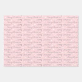 Kerstgrijs wit roze zilverkleurig elegant inpakpapier vel