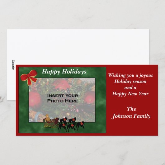 Kerstgrijsheuvel Slaapfoto Feestdagenkaart (Voorkant / Achterkant)