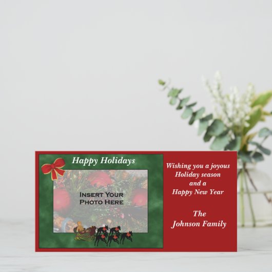 Kerstgrijsheuvel Slaapfoto Feestdagenkaart (Staand voorkant)