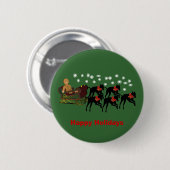 Kerstgrijshonden Slaapschutter Button Pin (Voorkant /achterkant)