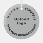 kerstgrijze cirkel glazen versiering glas ornament (Voorkant)