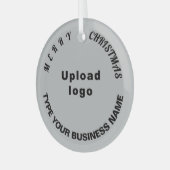 kerstgrijze cirkel glazen versiering glas ornament (Voorkant links)