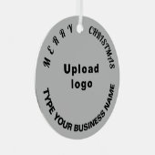 kerstgrijze cirkel metaalversiering metalen ornament (Voorkant Rechts)