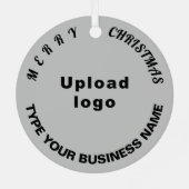 kerstgrijze cirkel metaalversiering metalen ornament (Achterkant)