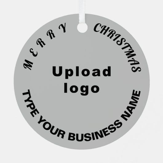 kerstgrijze cirkel metaalversiering metalen ornament (Achterkant)
