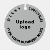 kerstgrijze cirkel metaalversiering metalen ornament (Voorkant)