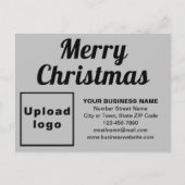 Kerstgrijze feestdag Briefkaart (Voorkant)