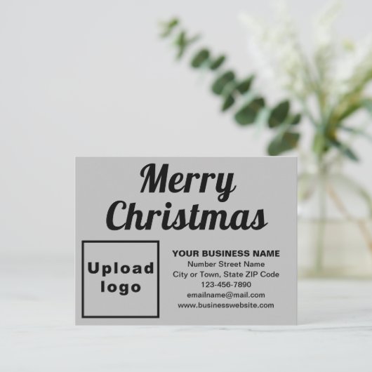 Kerstgrijze feestdag Briefkaart (Staand voorkant)