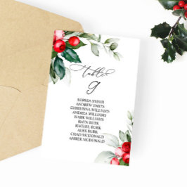 kerstgrijze Tabel Nummer 9 Zitkaart Kaart