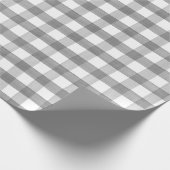 kerstgrijze witte Waterverf Buffalo met cheque cad Cadeaupapier (Hoek)