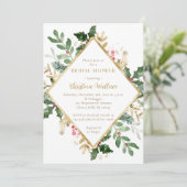 kerstgrilly Bridal Shower-uitnodigingen Kaart (Staand voorkant)