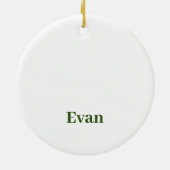 kerstgrint gepersonaliseerde keramische versiering keramisch ornament (Achterkant)