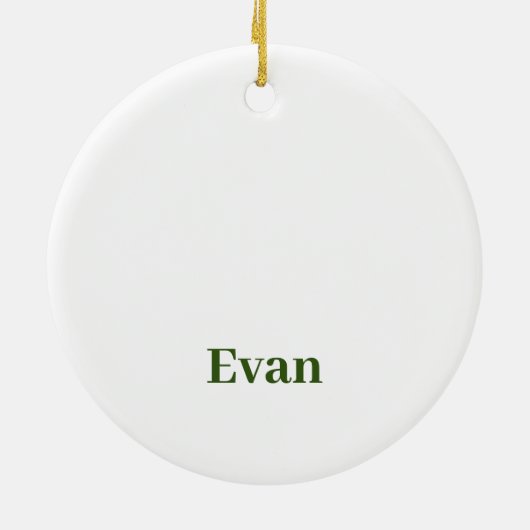 kerstgrint gepersonaliseerde keramische versiering keramisch ornament (Achterkant)