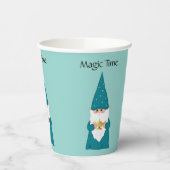 kerstgrint op Blauwgroen papierbekertjes Papieren Bekers (Links)
