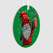 kerstgrint Shirt Mannen Vrouwen buffels rood Ornament (voorkant)