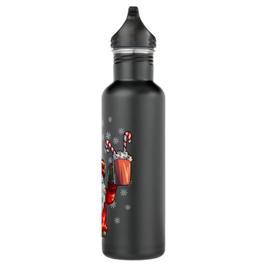 kerstgrint Shirt Mannen Vrouwen buffels rood Waterfles (Rechts)