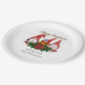 kerstgrint voor de Feestdagen Trendy Papieren Bordje (Gekanteld)