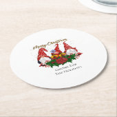kerstgrint voor de Feestdagen Trendy Ronde Kartonnen Onderzetter (Gebogen)