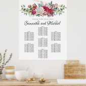 Kerstgroen 7-tafelzitje voor bruiloft poster (Keuken)