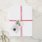 Kerstgroen Bedrijfslogo Cadeaulabel (Met Touw)
