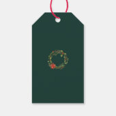 Kerstgroen Bedrijfslogo Vrolijk Kerstfeest Cadeaulabel (Achterkant)