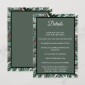 Kerstgroen Bijlagekaart Details Informatiekaartje (Voorkant / Achterkant)