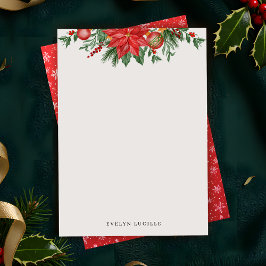 Kerstgroen Blad Kaartjes met Kerstmotief