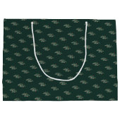 Kerstgroen Bladeren & Bessen Groot Cadeauzakje (Achterkant)