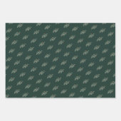 Kerstgroen Bladeren & Bessen Inpakpapier Vel (Voorkant 2)