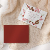 Kerstgroen Bloemen Vakantie Open Huis Kaart