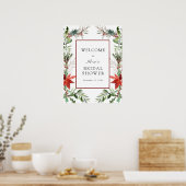 Kerstgroen Bruidsmeisje Feest Welkomstbord Poster (Keuken)