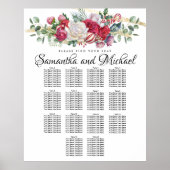 kerstgroen bruiloft 14-tafelzitjes poster (Voorkant)