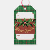 kerstgroen cadeaulabel (Voorkant)