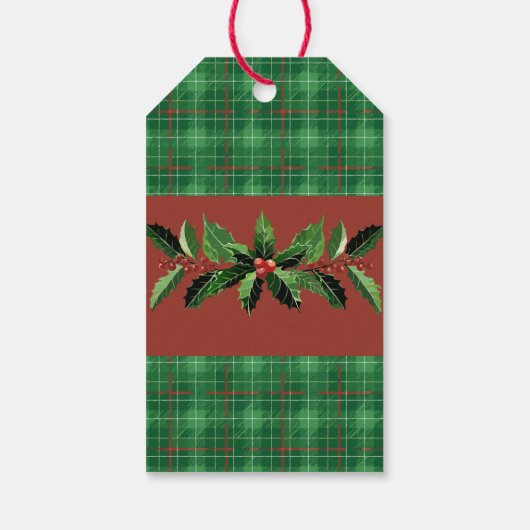 kerstgroen cadeaulabel (Achterkant)