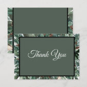 Kerstgroen dank u kaart (Voorkant / Achterkant)