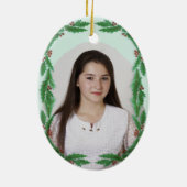 Kerstgroen Danser Ballet Foto Ornament (Achterkant)