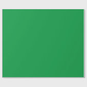 Kerstgroen effen kleur cadeaupapier (Vlak)