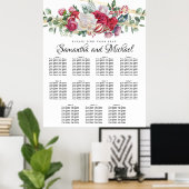 kerstgroen elegant 11-tafelzitje poster (Thuiskantoor)