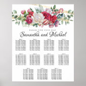 kerstgroen elegant 11-tafelzitje poster (Voorkant)