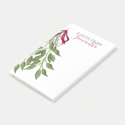 kerstgroen Elegant Holiday Cute Custom Post-it® Notes (Schuin)