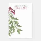 kerstgroen Elegant Holiday Cute Custom Post-it® Notes (Voorkant)