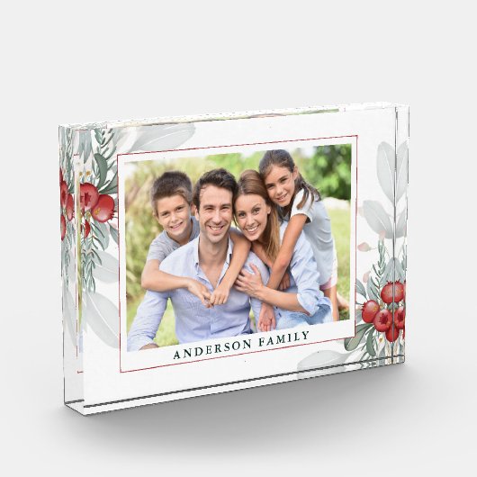 Kerstgroen en bessen Foto (Links)