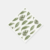 Kerstgroen en pijnboompatroon. Vakantie Servet (Hoek)