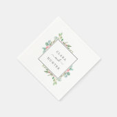 kerstgroen en rode Berry bruilding Servet (Hoek)