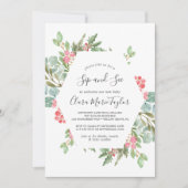 Kerstgroen en rode Berry Sip en zie Kaart (Voorkant)